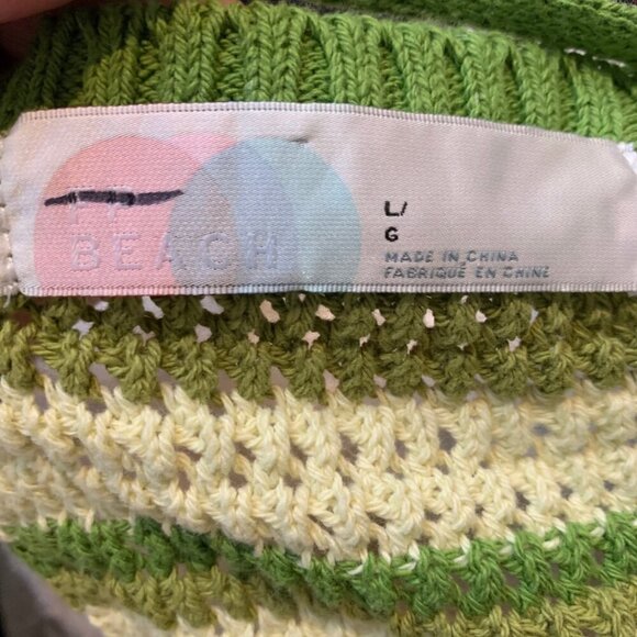 Free People Beach June Striped Fauxchet Sweater Halter Top Womens Size Large - Picture 7 of 9